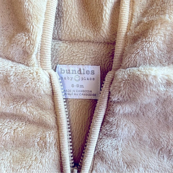 BUNDLES Baby Place Winter Jacket 6-9 mo. Brown Bear Faux Fur‎ Hoodie Cozy Winter - Picture 8 of 17